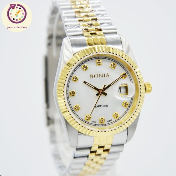 Bonia BNB10550-1157 Jam Tangan Pria Silver Gold Original