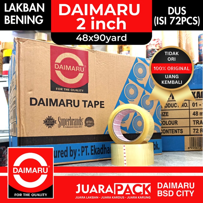 

LAKBAN DAIMARU ORI BENING 48x90y (DUS) JUAL DAIMARU ORI DI BSD CITY