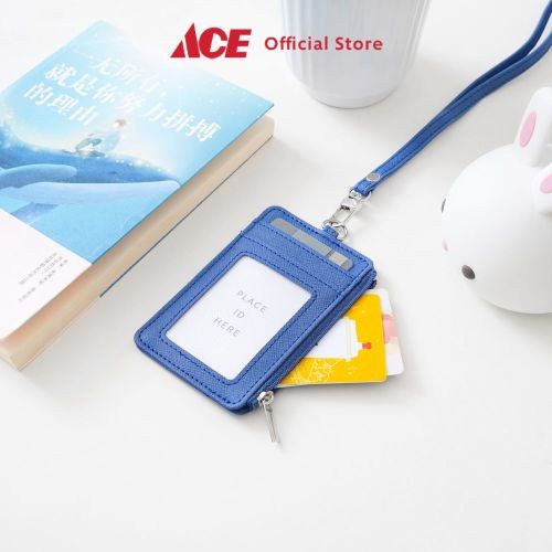 ACE - ATARU HOLDER ID CARD DENGAN RITSLETING - BIRU