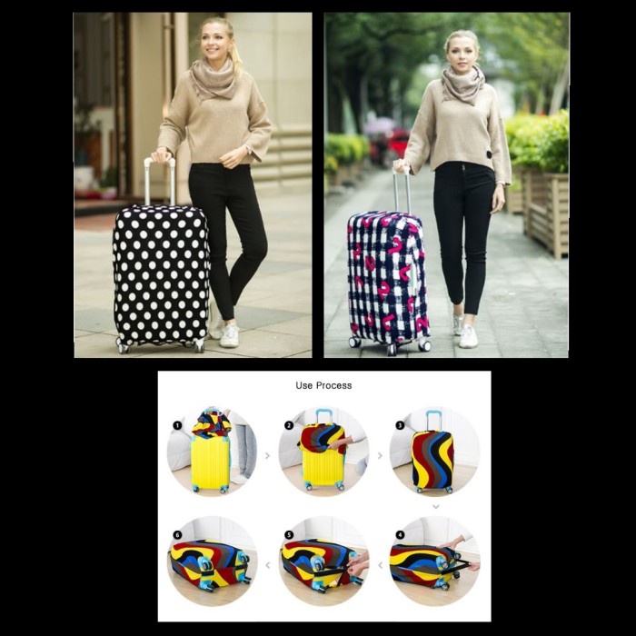 Lynx Penutup Pelindung Koper Motif Keren Luggage Cover Size L