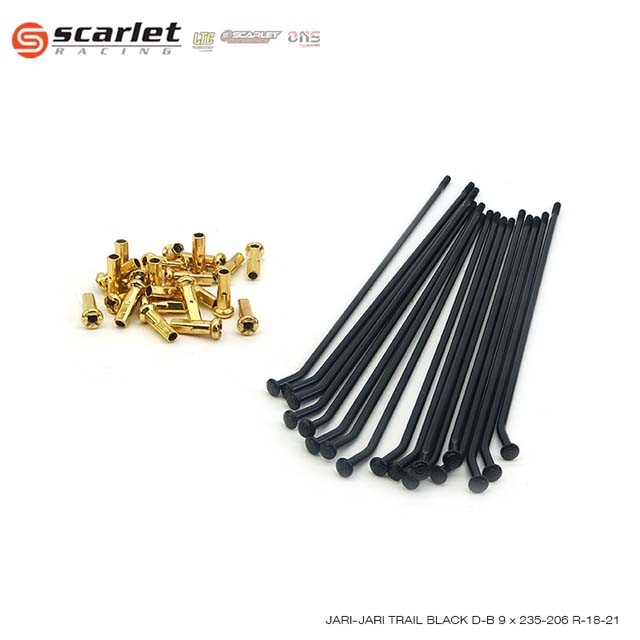 SCARLET RACING Jari Jari Spoke Ruji lidi Trail D/B 9 X 235 206 R 18 21 terbaik