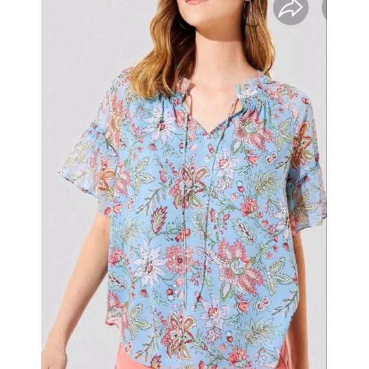 Banyak dicariQ6c6B FLOUNCE FLORAL LOFT - BLOUSE BUNGA BUNGA