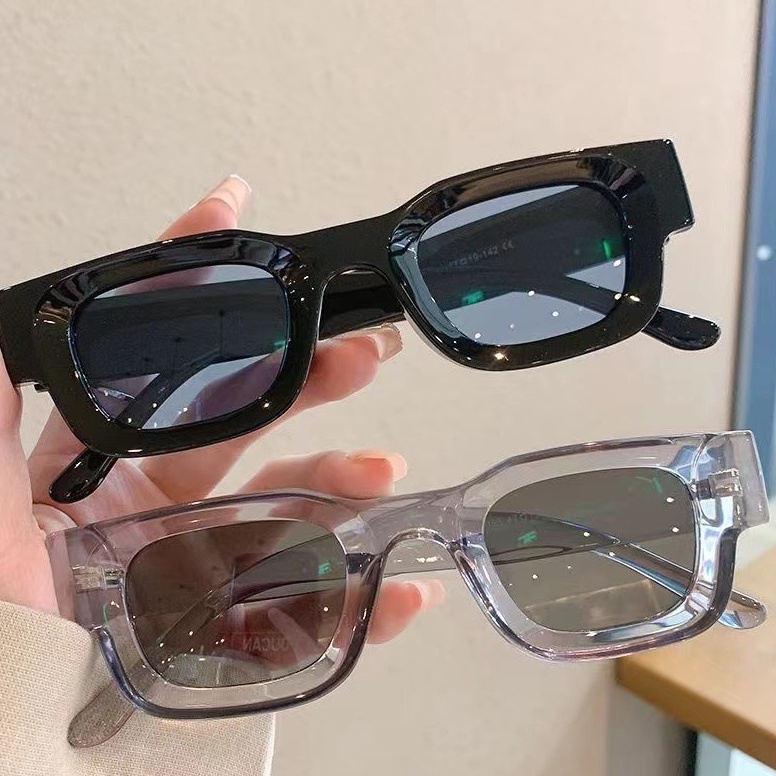 9.9 Brand Kacamata Hitam UV400 Bingkai Kecil Persegi kacamata pria koreaFashion kacamata candy Gaya 