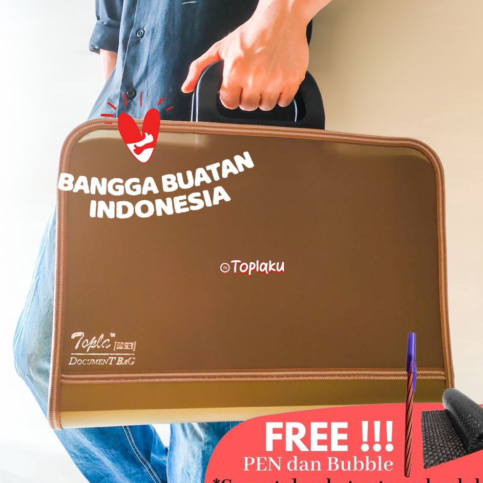 Restock TOPLA Tas Berkas Dokumen Besar 14 15.6 Inch Anti Air File Document Bag Tenteng Jinjing Penti
