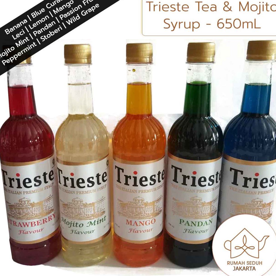 

Laris Trieste Italian Syrup 650 mL - Tea and Mojito Syrup Series - Mint, Lychee, Mango, Strawberry, Pandan