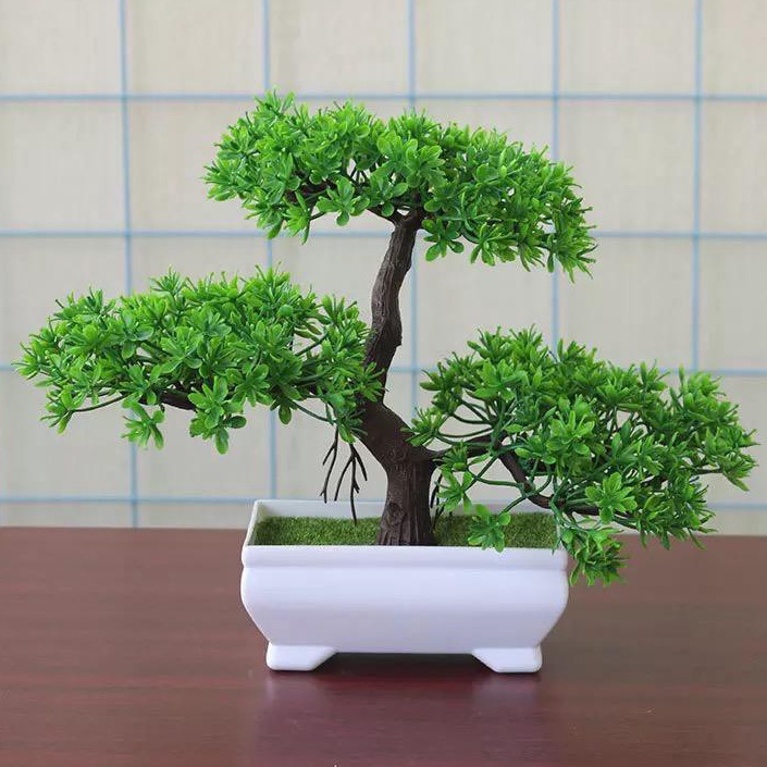 PROMO BESAR Bunga Plastik Tanaman Hias Pajangan pot Dekorasi pohon cantik Bonsai