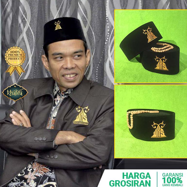 Stok Terbatas.. Peci UAS Bordir Original Promo Songkok Murah Grosir Kopiah Muslim Anak Dewasa Kopyah