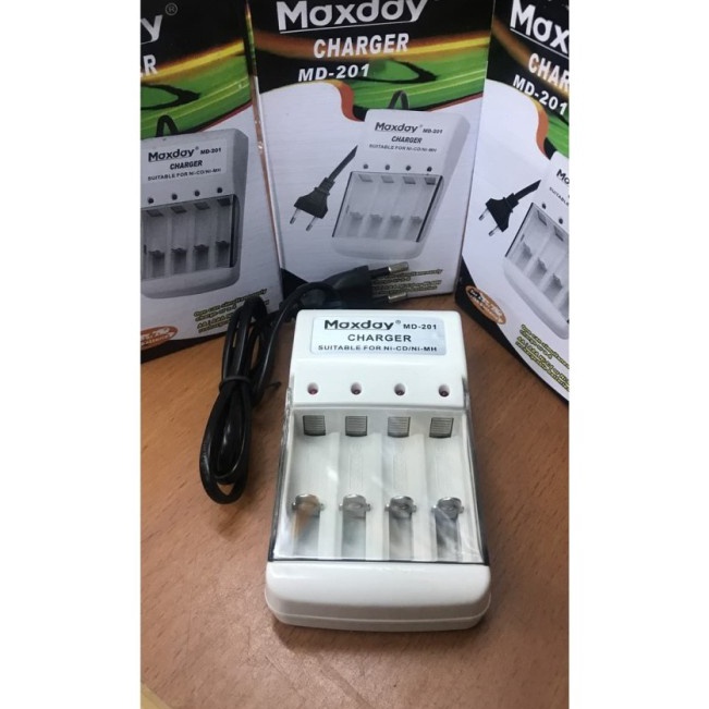 Cod Charger Baterai AA dan AAA Maxday 4 Slot