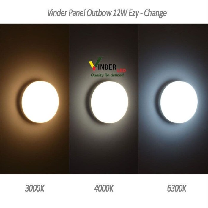 VINDER Lampu LED Downlight Outbow 12W Easy Change - Warm White