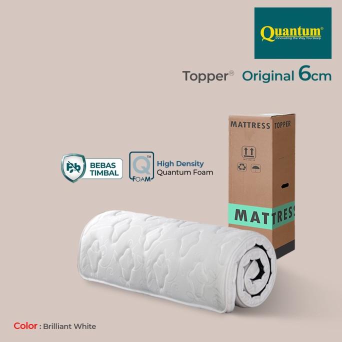 Quantum Mattress Topper 6cm / Kasur Springbed Spring Bed - Brilliant White,90 x 200