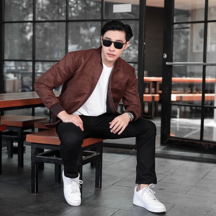 Libra Original Jaket Pria Suede Brown