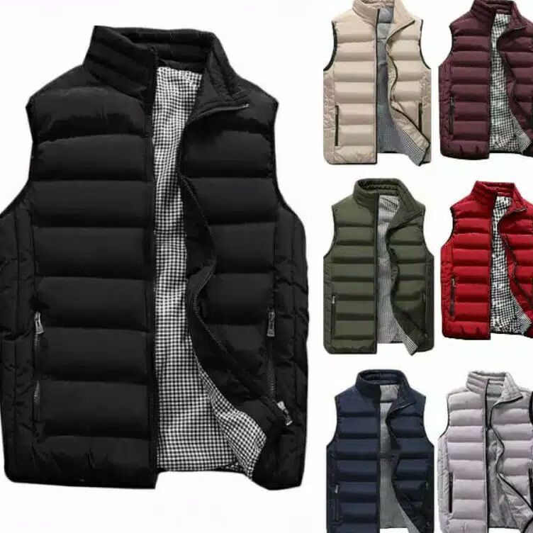 ➢❈ Rompi Kembung Bulu Angsa / Musim Dingin Tebal / Rompi Motor / Vest Pria Wanita / Tahan angin Terb