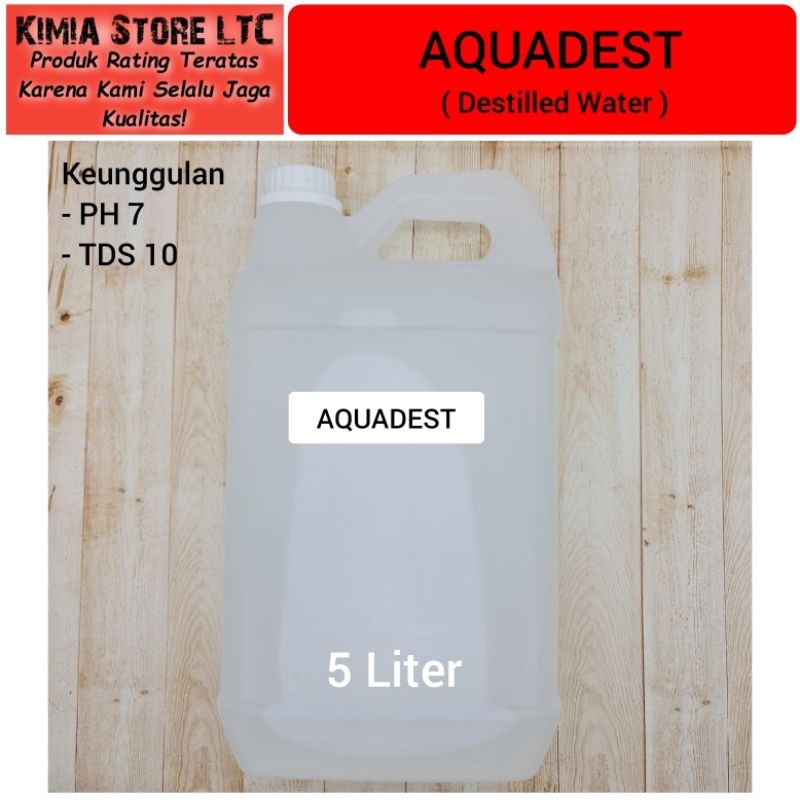 EKSKLUSIF  Aquadest 5 Liter / Air Suling 5 Liter