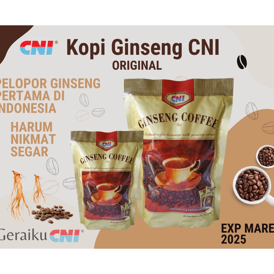 

ZTDS4255 Dijamin Ori Kopi Ginseng CNI Pioneer Kopi Ginseng No 1 di Indonesia Original