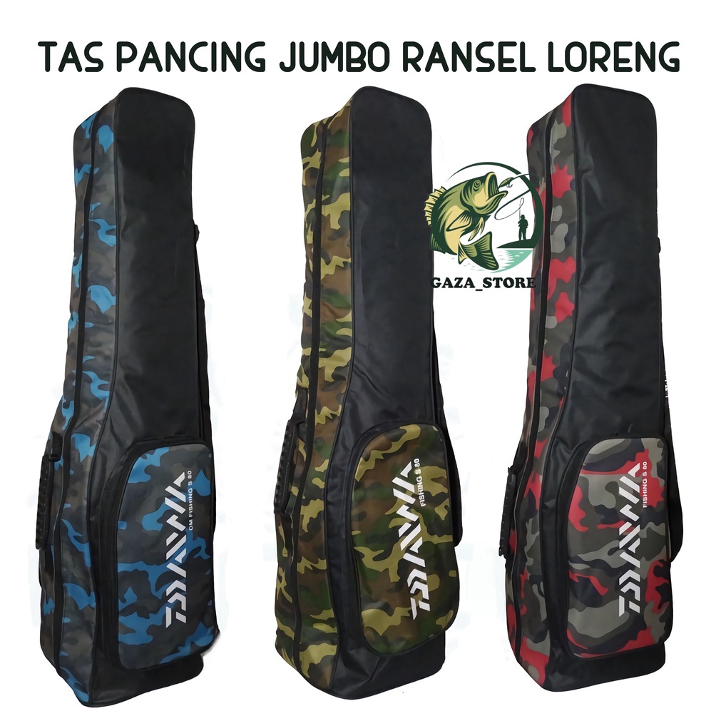 T3rbaru Tas Pancing Jumbo Ransel Dan Jinjing Loreng Daiwa Ukuran 80/100/120 Cm [26]