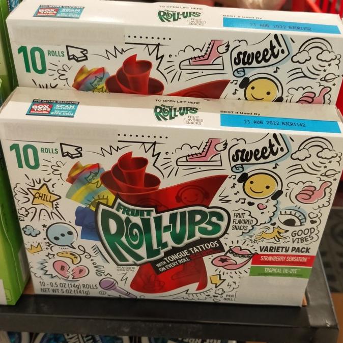 

langsung order saja] fruit roll-ups variety pack permen candy rolls strawberry tropical