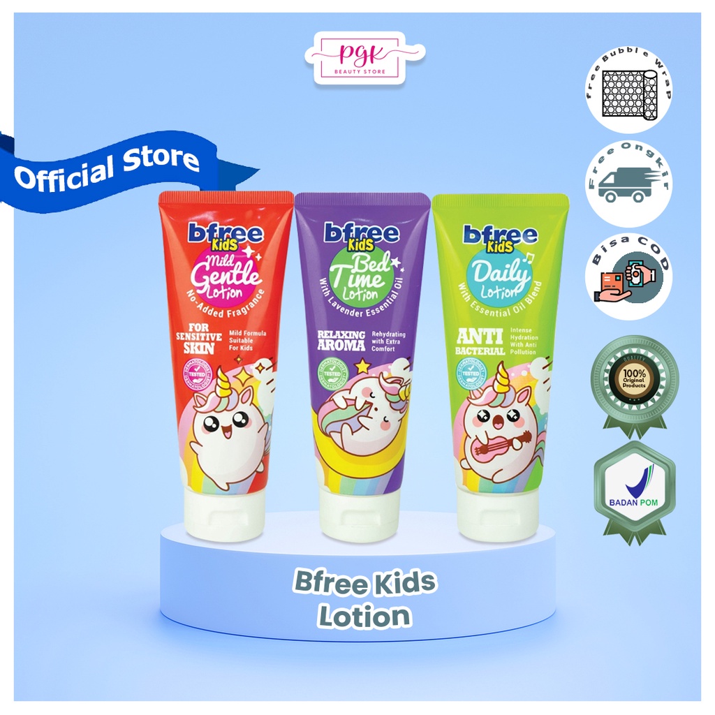 Bfree Kids Sunscreen Anak | Bfree kids lotion | Bfree Kids Bed Time Lotion | Bfree Kids Daily Lotion