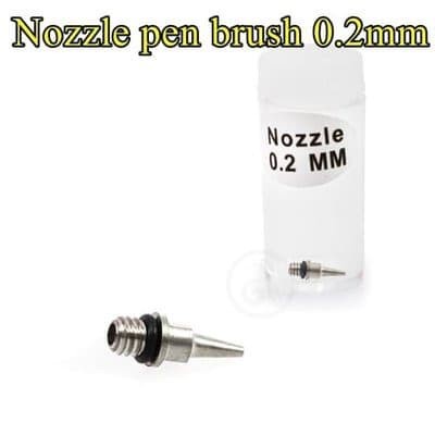 Nozzle Pen Brush 0.2mm Spare Parts moncong nozel pen air brush