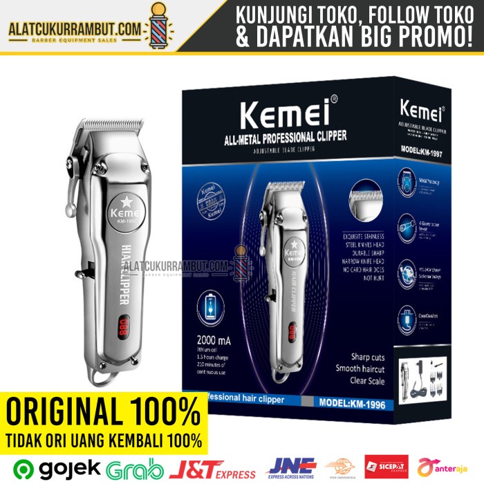 Kemei 1996 Alat Cukur Mesin Cukur Rambut Hair Clipper Kemei Original
