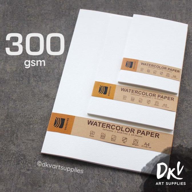 

Ready Baohong Watercolor Paper Kertas Cat Air Cellulose 300Gsm A4 / A5 / A6 Limited Edition