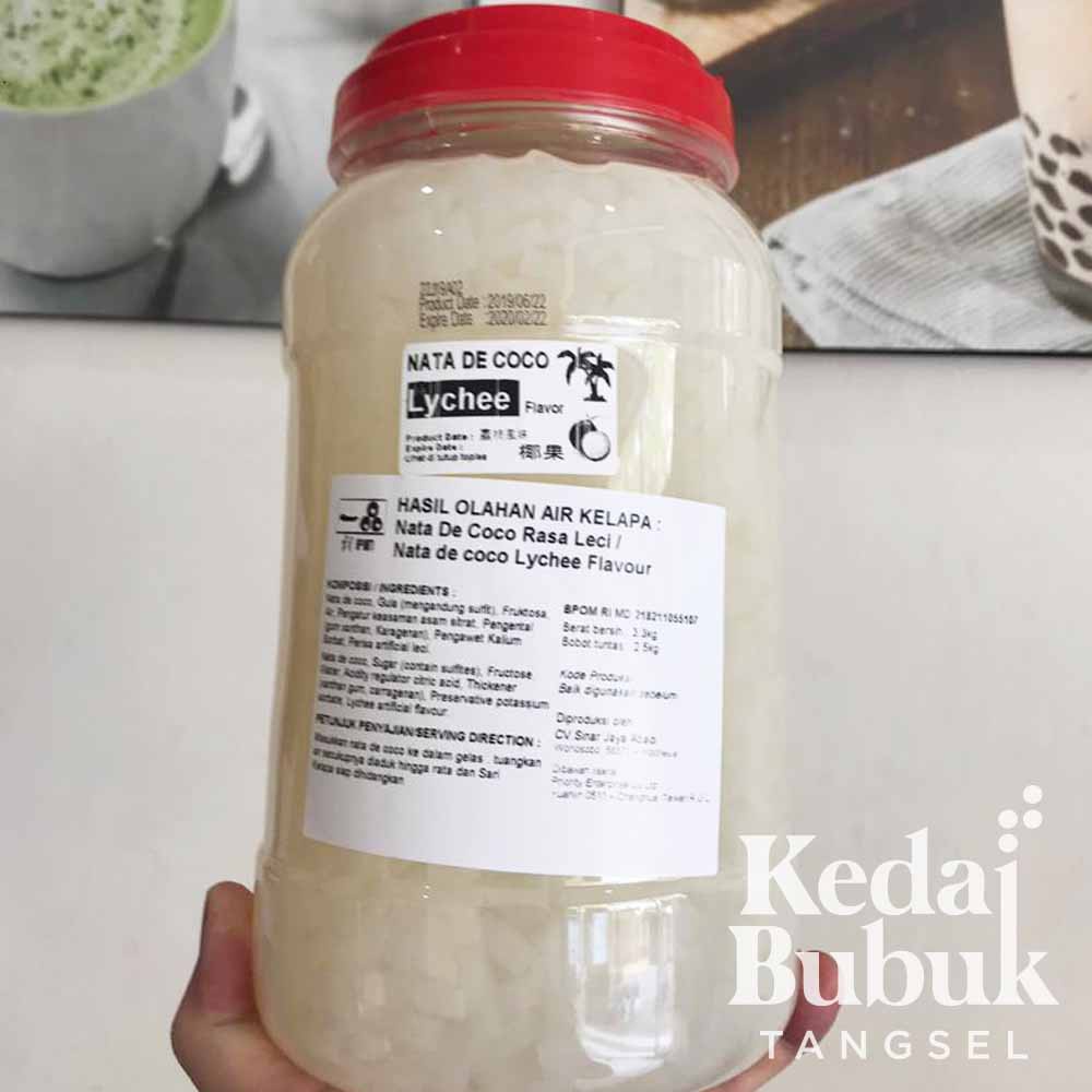 

Nata De Coco Leci Lychee Sari Kelapa 3Kg Itpin Topping Chatime