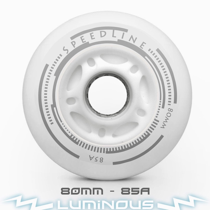 Ready HARGA PROMO Luminous wheel Inline skate Speedline Ban sepatu roda karet nyala LED 80mm 85A ☍✭✽