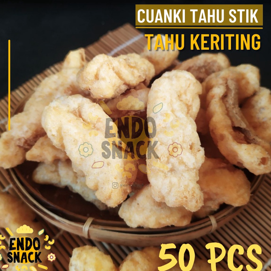 

DDVN5062 11.11 50 pcs CUANKI TAHU KERITING ARS, Cuanki Tahu Stik Keriting, Topping Baso Aci, Cuanki dan Seblak