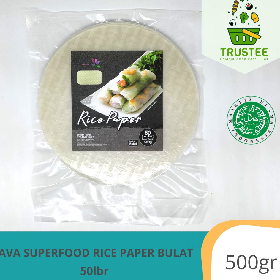 

KYVC0852 【MEGA SALE】 Java Super Food Rice Paper / Kulit Lumpia Bulat 50 Lembar HALAL 500gr