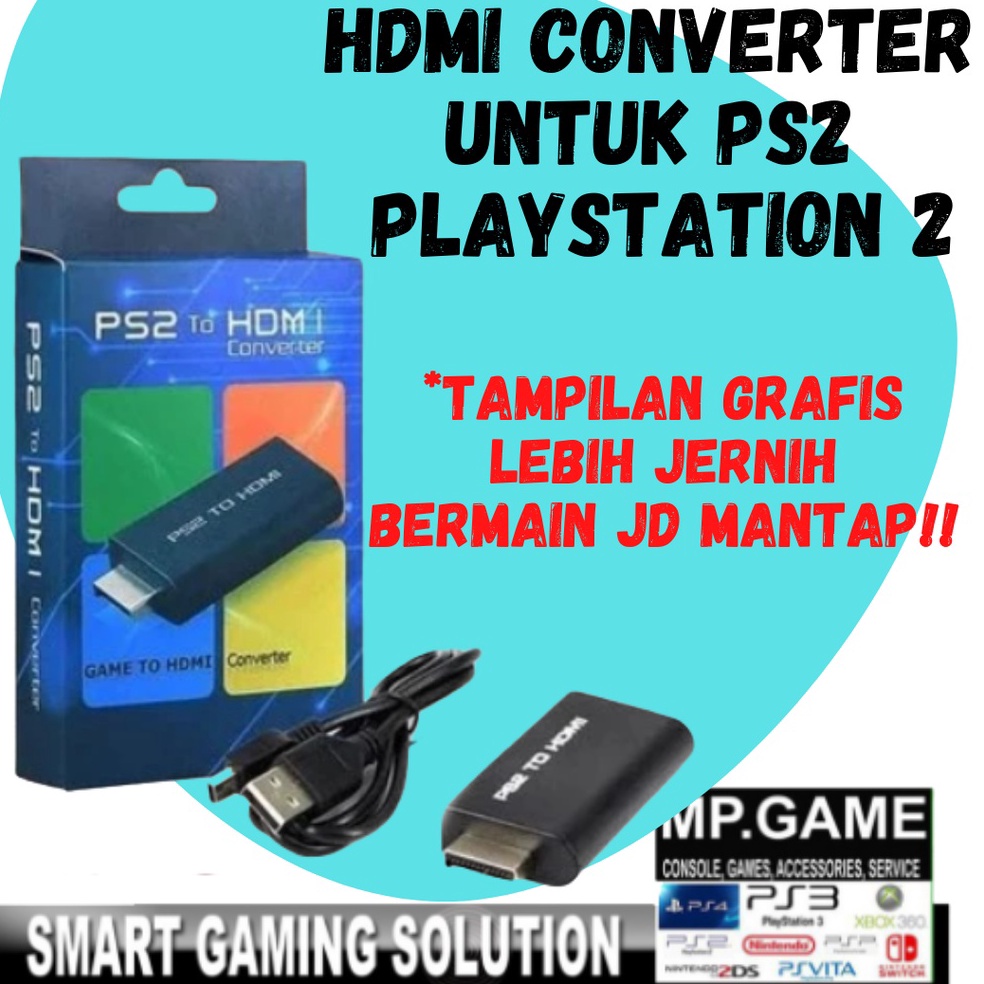 READY PS2 To HDMI Adaptor Converter HDMI PS2 Resolusi HD 720 1080P