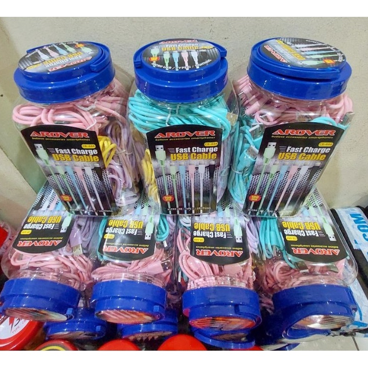 ➭ Kabel Data Toples  Macaron Micro / Type-C _ 1 Toples Isi 40pcs ✿ ↓