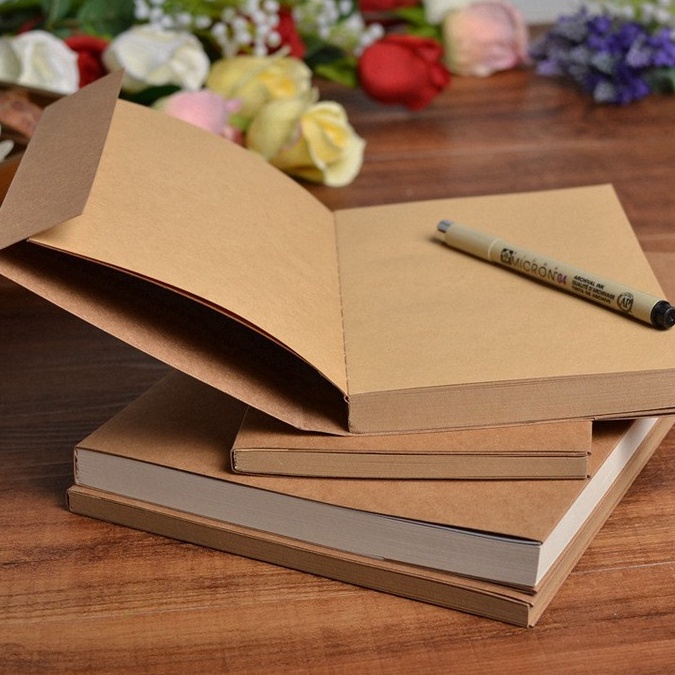 

Laris CREATIVE RETRO KRAFT COVER SKETCHBOOK - BUKU SKETSA DOODLE CORAT-CORET