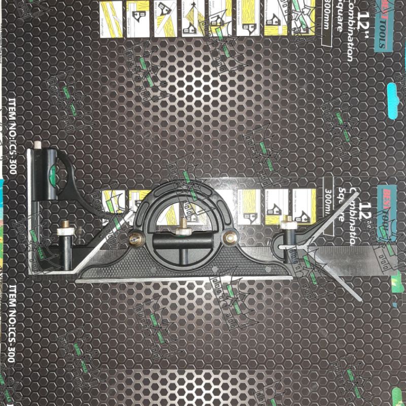 

Ggaris Waterpass Siku Kombinasi Dengan Busur 12 Inci / Combination Square Ruler
