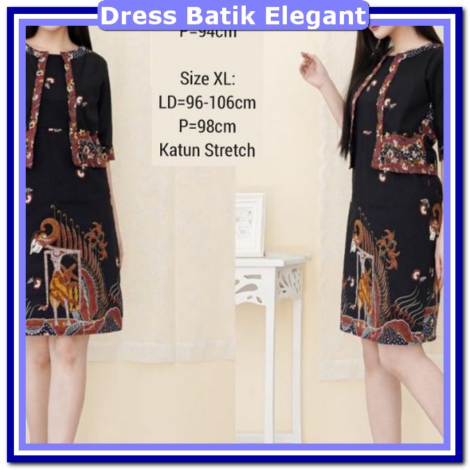 Dress Pesta Wanita Elegan Party Dres Dreaz Driss Bju Mididress Batik Jumputan Solo Tunik Pakaian Wan