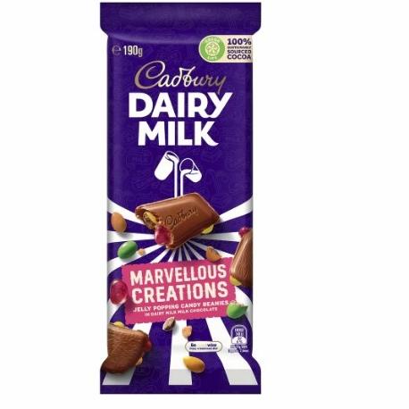 

CADBURY DAIRY MILK MARVELLOUS CREATIONS JELLY POPPING CANDY BEANIES