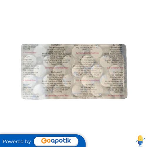 EUTHYROX 50 MCG STRIP 25 TABLET