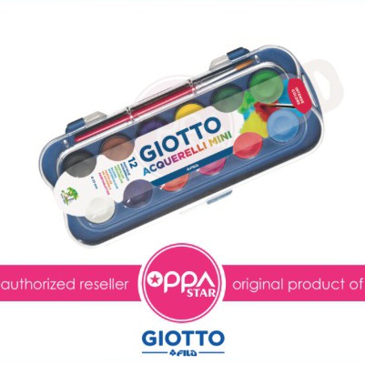 

➬✪✸ Giotto Acquerelli mini set 12 warna Cat Air Watercolors block Hot Sale