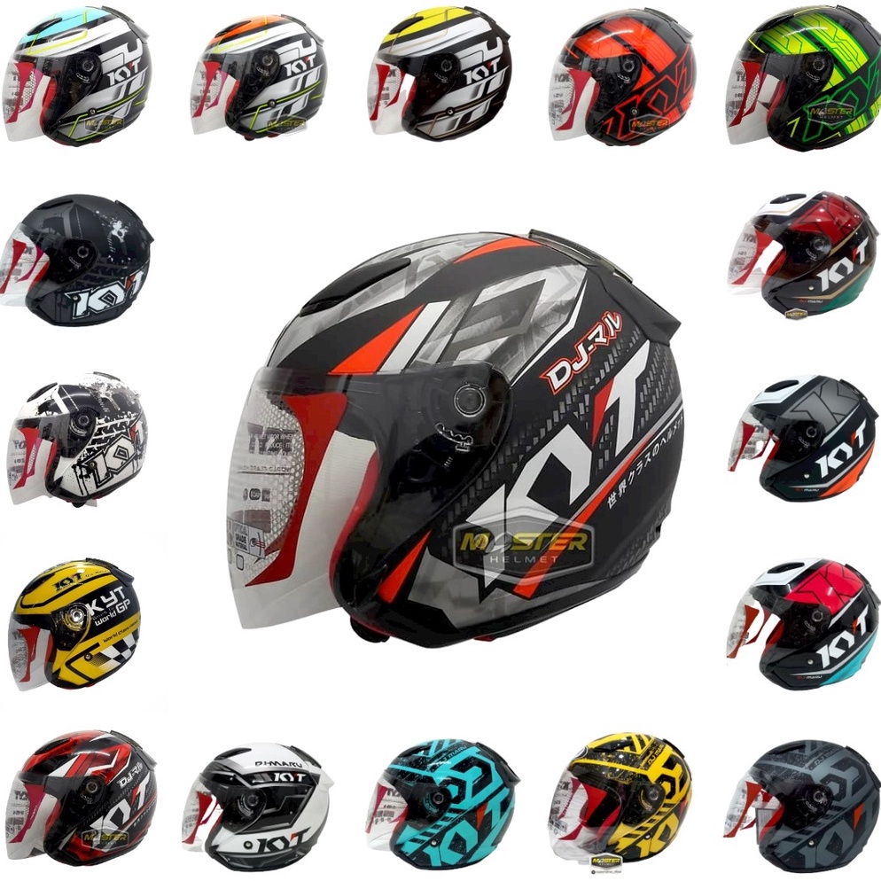 STOK TERBATAS HELM KYT HALF FACE KYT DJ MARU MOTIF L/XL /XXLORIGINAL