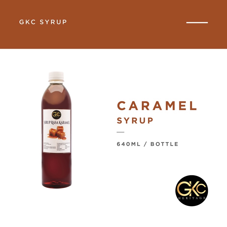 

ZKZS5523 5.5 COD Syrup / Sirup Caramel , Hazelnut , Vanilla GKC Heritage 640ml