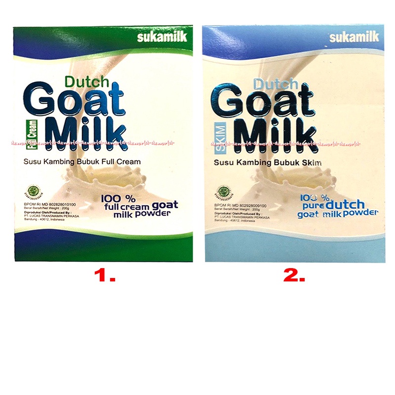 

Dutch Goat Lk Powder 200Gr Full Cream Skim Susu Kambing Bubuk Sukalk Suka Lk Duth Goatlk Powders 200
