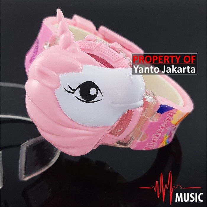 TERLARIS [Aksesoris Bayi Anak] Jam Tangan Musik Karakter Unicorn Jt1386 Anak /JAM TANGAN ANAK/JAM
