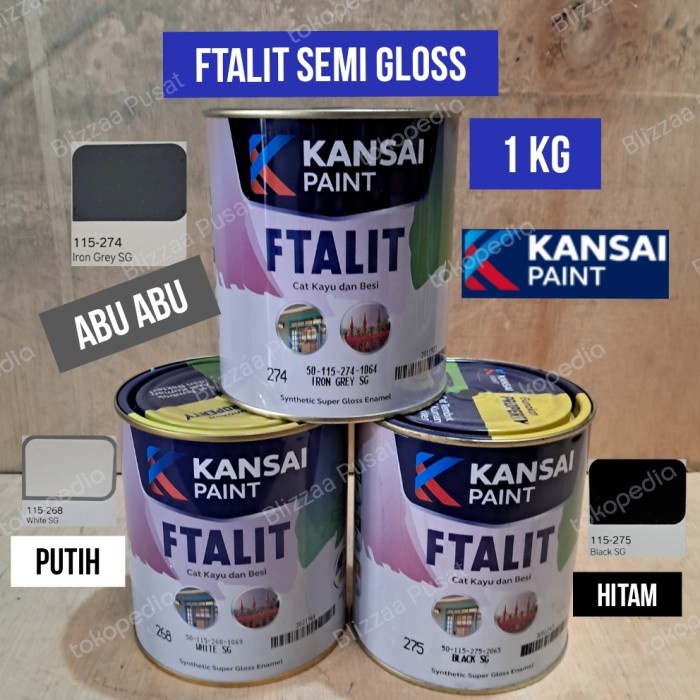 Promo Ftalit White Sg 115-268 Ftalit Black Sg 115-275 Ftalit Semi Gloss 1 Kg