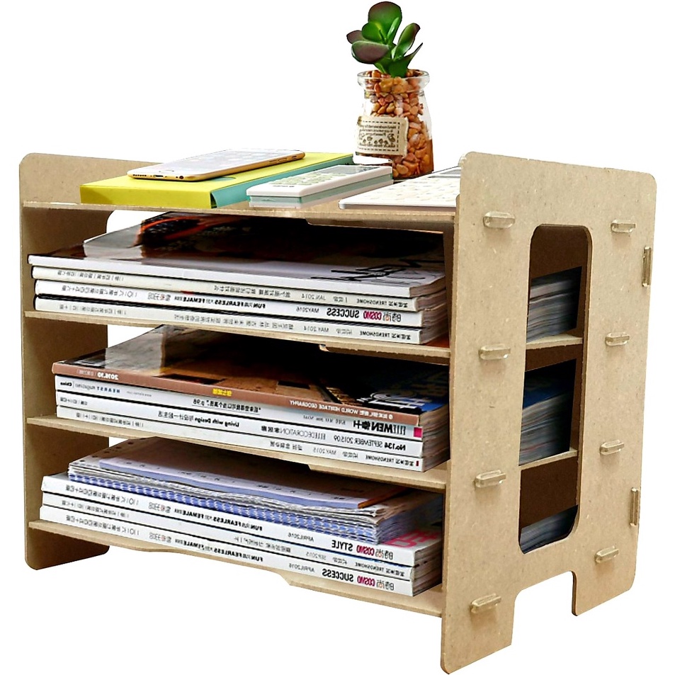 ' Mu Rak Dokumen 3 Susun A4 Tempat Kertas Letter File Organizer ✴