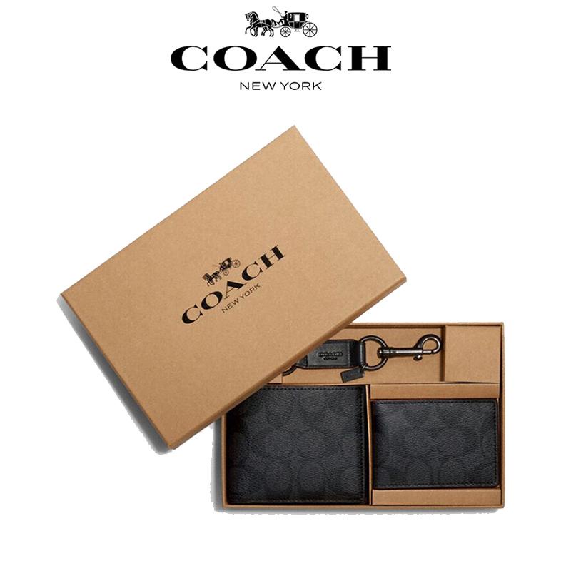 Coach Dompet Pria, Coach Dompet Kartu, Original 100%, Coach Dompet Kecil, Lipat Wanita, Mini, Coach 