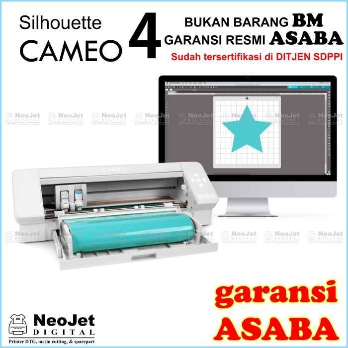 

CUTTING STICKER CAMEO 4 MESIN SILHOUETTE ALAT PEMOTONG POLYFLEX MINI