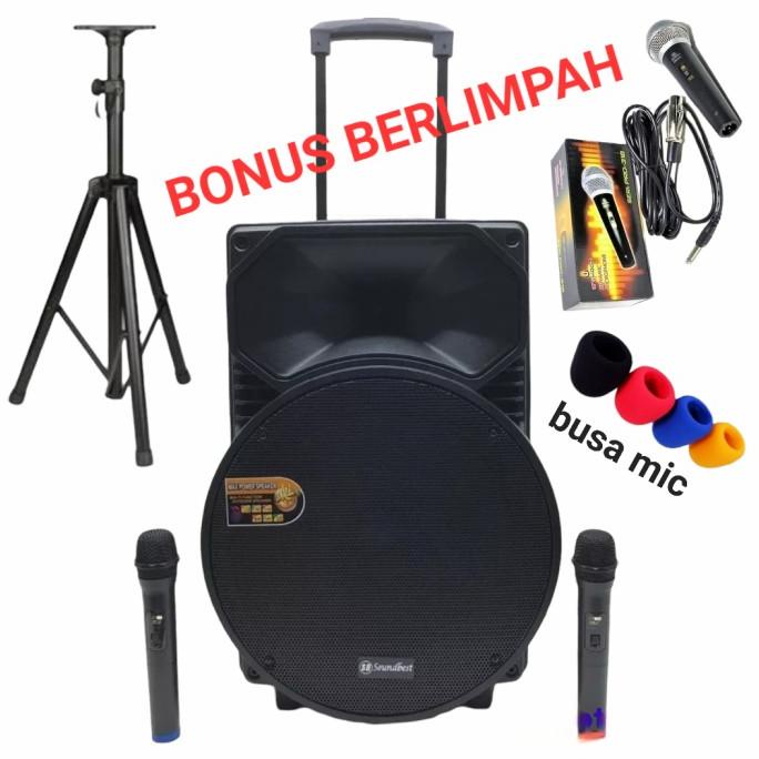 SPEAKER PORTABLE 15 INCH TARGA BONUS STENDING