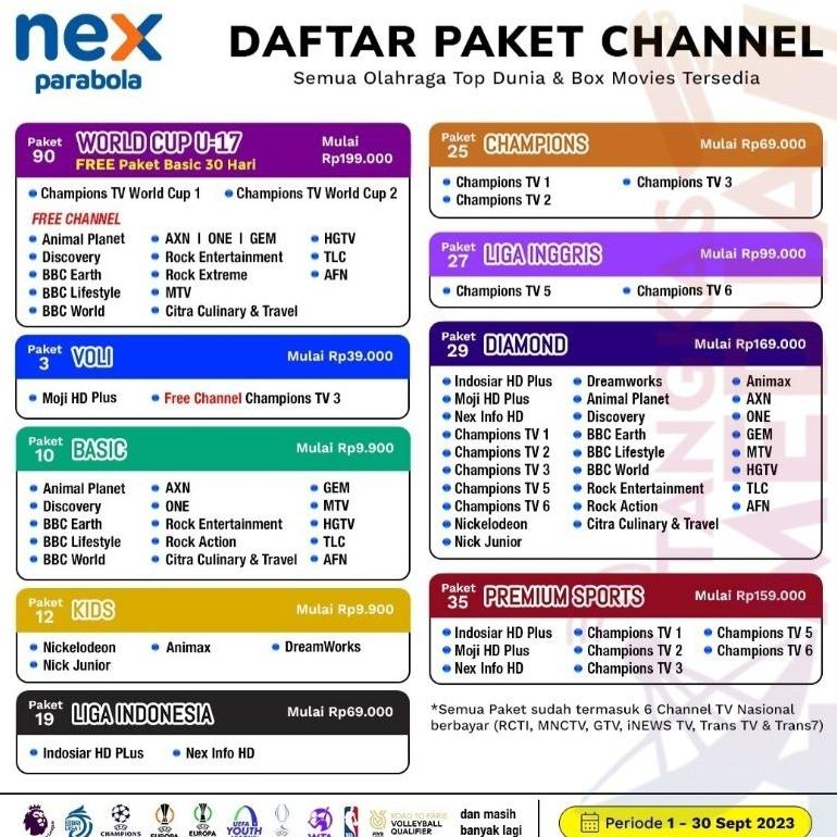 Terkini Paket Basic Nex Parabola Aktifkan Trans Tv & Mnc Group (Rcti, Mnctv, Gtv, Inews) Terlaris 20