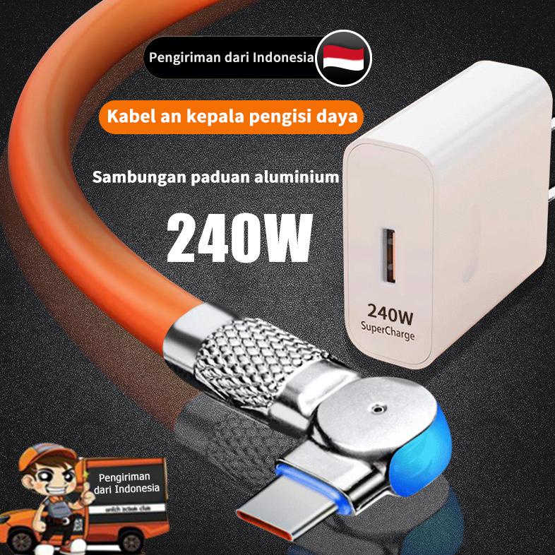 Baru Update Zhike Kabel Data Type C Fast Charging Kabel Casan Tipe C Micro Usb Ios Lightning Dengan Adaptor 240W Rotasi 180 Panjang 1,5 Meter Hp Fast Kepala Charger Port Putar Dengan Lampu Led Untuk Iphone Android Samsung Realme Vivo Oppo Redmi Infinix