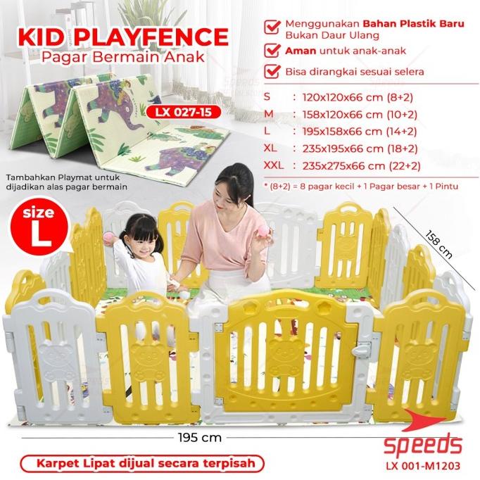 SPEEDS Pagar Bayi Playfence Pagar Mainan Anak Anak Babyfence 001-1203