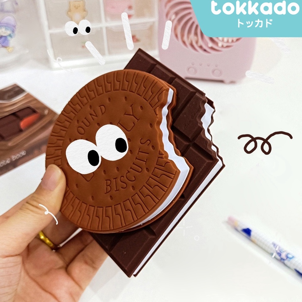 

Paling Laris TOKKADO Kukki Notes Memo Pad Mini Cookie Biskuit Cokelat Unik Lucu