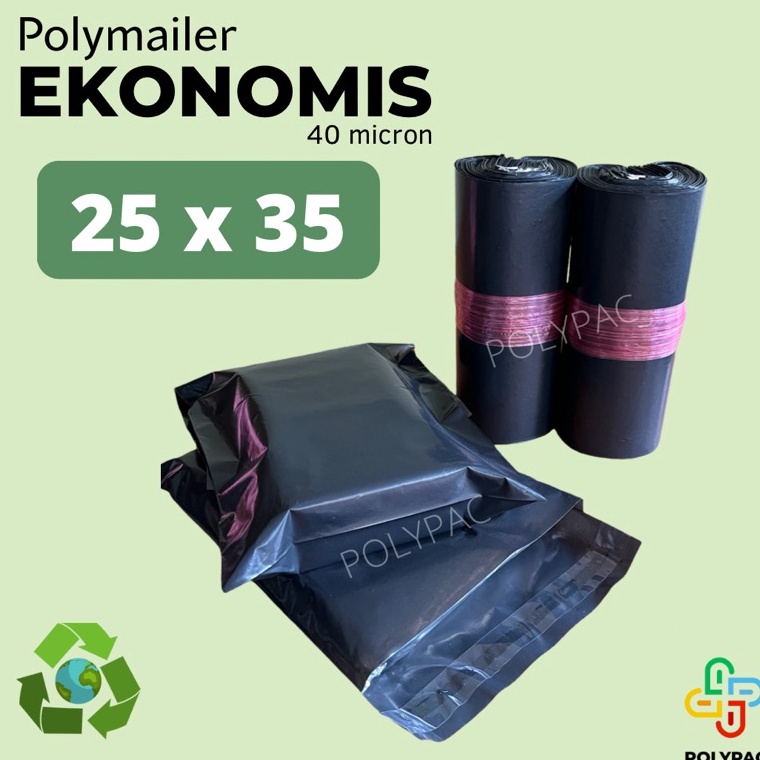 

8.8 Brands Festival Polymailer Hitam HD Ekonomis [25x35] isi 100 pcs - Polymailer Lem